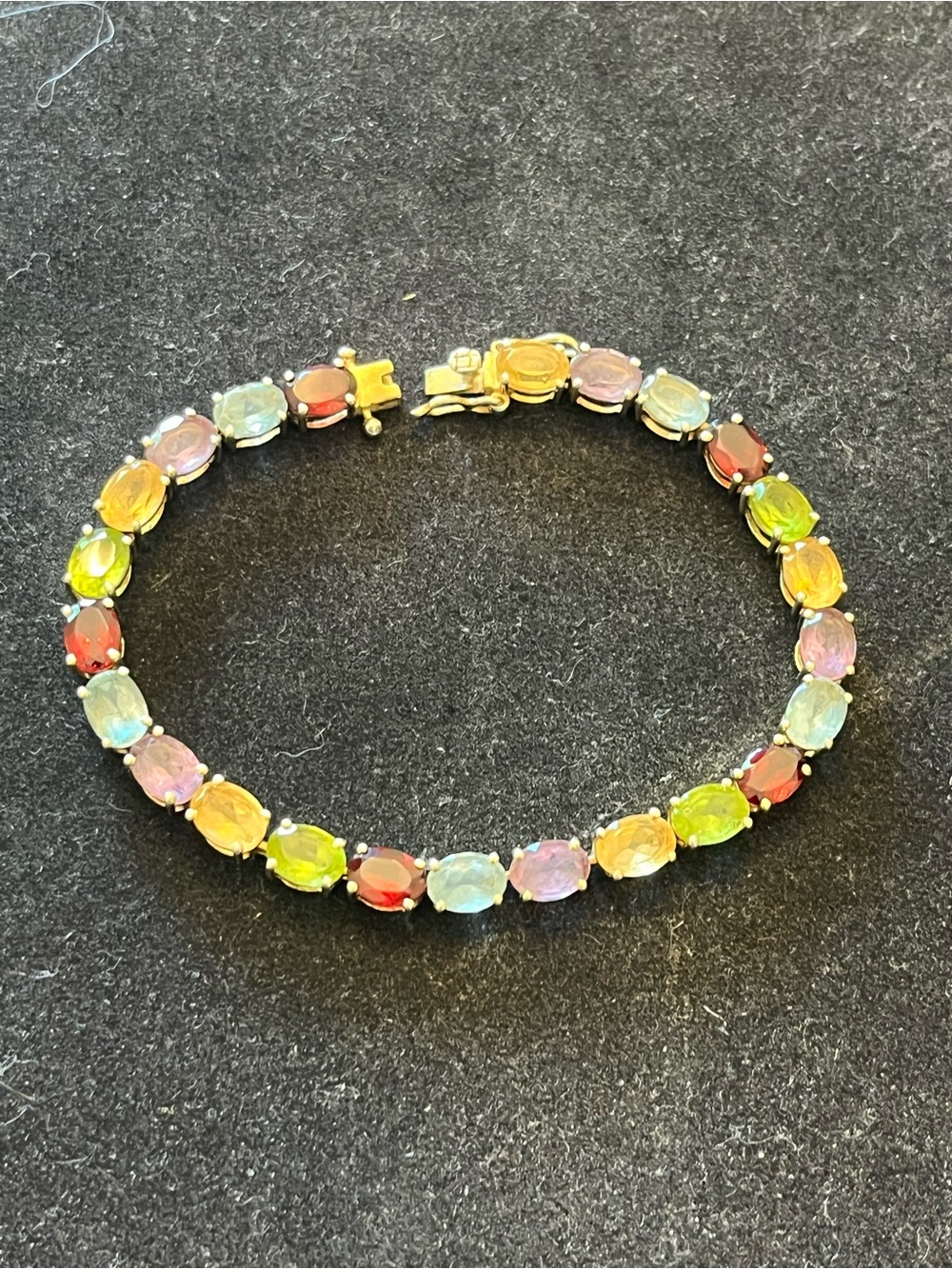 Multicolor Gemstone Tennis Bracelet - Women Jewelry